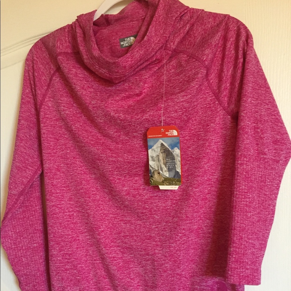 North face pink long sleeve hoodie